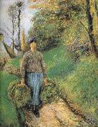 Camille Pissarro Mention hay farmer painting